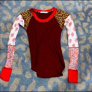 We the Free Mixed Media Thermal Top